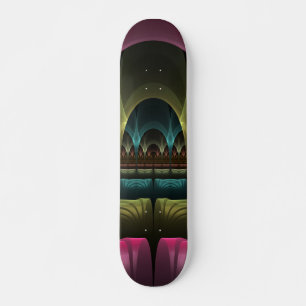 Theater van Fantasy, Abstracte kleurrijke fractale Skateboard