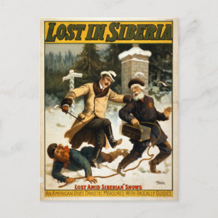theater verloren in Siberië Briefkaart