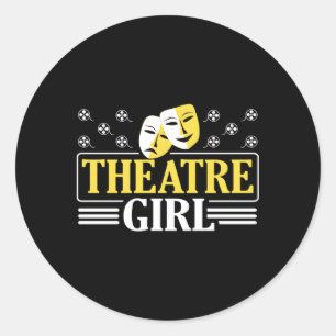 Theaterdrama repetitie acteur ronde sticker