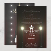 Theatergordijn-lamppost Kaart (Voorkant / Achterkant)