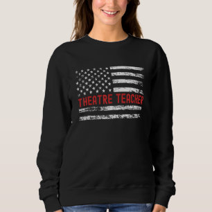Theaterleraar VS Vlag Beroep Retro Baantitel Trui
