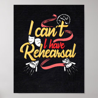 Theaterleven en theatermeisje poster