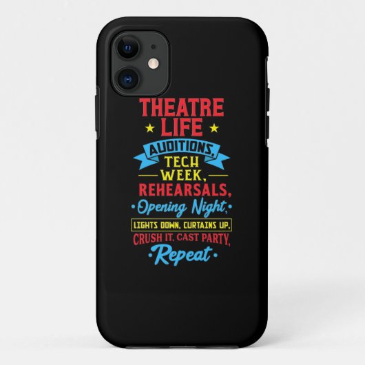 Theaterleven voor de Actor Case-Mate iPhone Case (Achterkant)