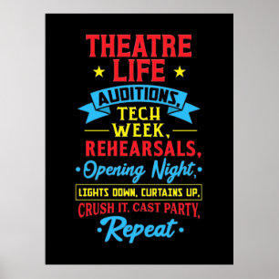 Theaterleven voor de Actor Poster
