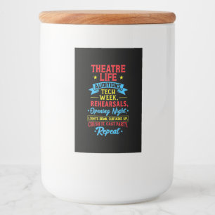 Theaterleven voor de Actor Voedselcontainer Etiket