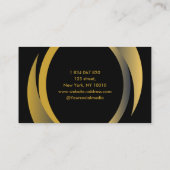 Theatermasker Stage Director Zwart & Goud Visitekaartje (Achterkant)