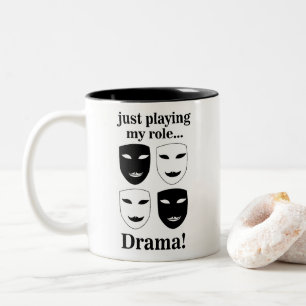 Theatermasker Theater Drama Theater Acteur Tweekleurige Koffiemok