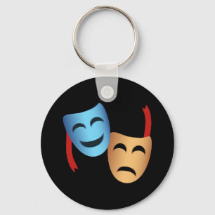 Theatermaskers Emoji Theater Lover Sleutelhanger