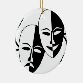 Theatermaskers Keramisch Ornament (Rechts)