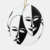 Theatermaskers Keramisch Ornament (Links)