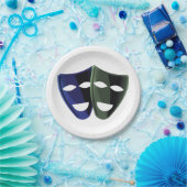 Theatermaskers Papieren Bordje (Feest)