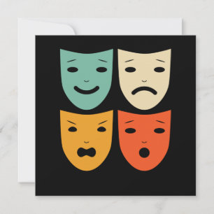  theatermaskers theater Actress Drama Actor Bedankkaart