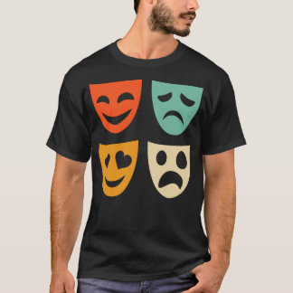 theatermaskers theater Actrress D T-shirt