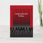 Theaterpodium Gefeliciteerd Custom Greeting Kaart (Voorkant)