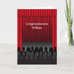 Theaterpodium Gefeliciteerd Custom Greeting Kaart