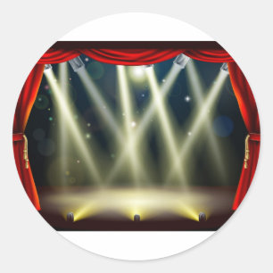 Theaterpodiumlichten Ronde Sticker