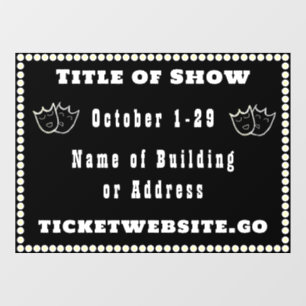Theatershowreclame raamfolie raamsticker