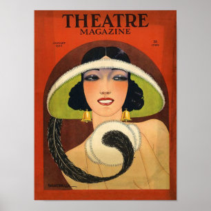 Theatertijdschrift Hoesje 1924  Deco Poster