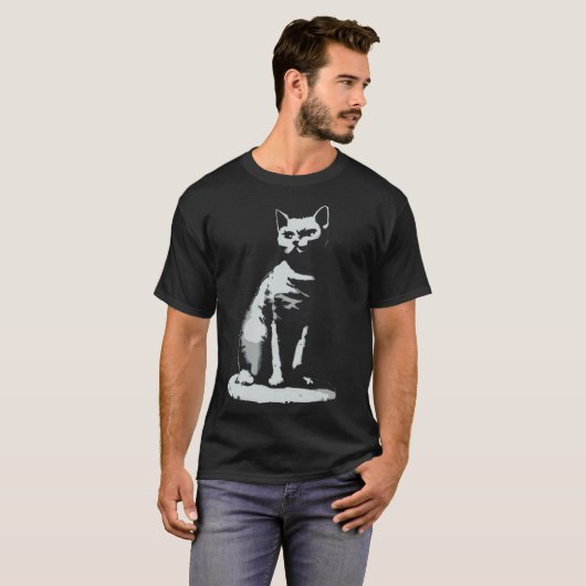 Theatrale kat T-shirt (Voorkant volledig)