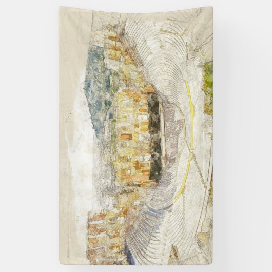 Théâtre antique d'Athènes Grèce Bannière - Voyage (Vertical)