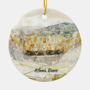 Théâtre antique d'Athènes Grèce Ornement en cérami