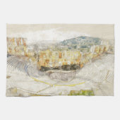 Théâtre antique d'Athènes Grèce Serviette de cuisi (Horizontal)