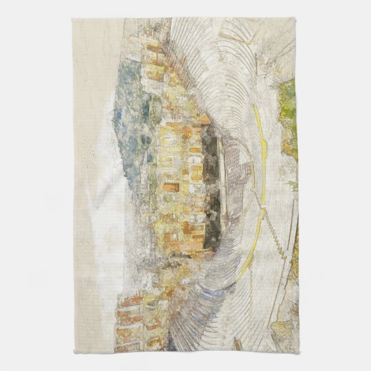 Théâtre antique d'Athènes Grèce Serviette de cuisi (Vertical)