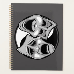 Théâtre comique et tragique Masques Yin Yang Desig