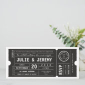 Théâtre de mariage de billets kaart (Staand voorkant)