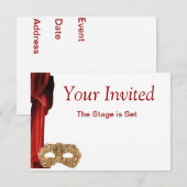 Théâtre Drama Queen,Opéra,Pièce,Musée Invitation (Devant / Derrière)