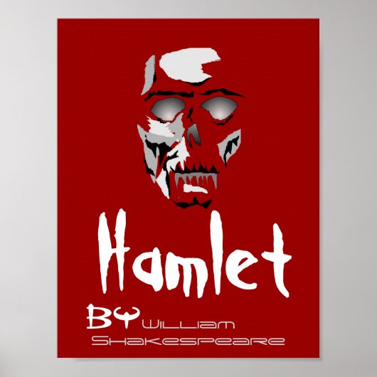Théâtre Jouer Poster Hamlet Par William Shakespear (Devant)