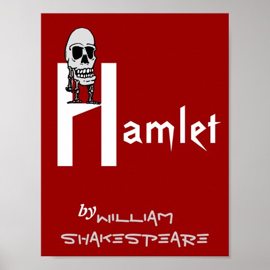 Théâtre Jouer Poster Hamlet Par William Shakespear (Devant)