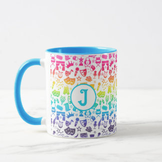 Théâtre Lover Rainbow Icons Mug