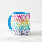 Théâtre Lover Rainbow Icons Mug (Devant gauche)