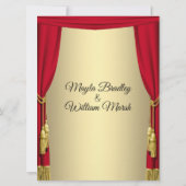 Théâtre Mariage Thème Invitation (Dos)