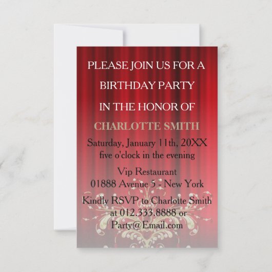 Théâtre Marilyn Monroe Invitation musicale (Dos)