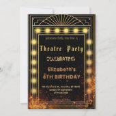 Theatre Marquee Party Invitation – Birthday invite (Devant)