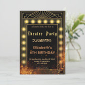 Theatre Marquee Party Invitation – Birthday invite (Debout devant)