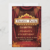 Theatre Marquee Party Invitation – Birthday invite (Devant)