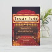 Theatre Marquee Party Invitation – Birthday invite (Debout devant)