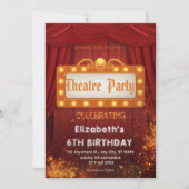 Theatre Marquee Party Invitation – Birthday invite (Devant)