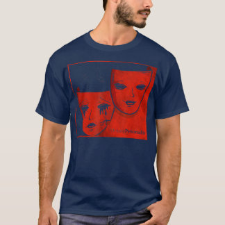 Theatre Mask Soft Grunge Drama Comedy Onzeker Pers T-shirt
