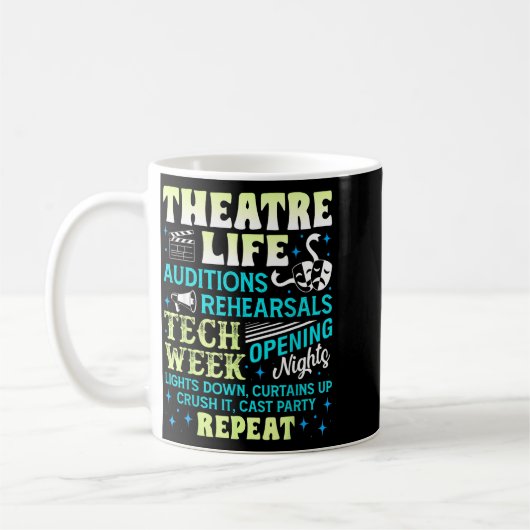 Theatre Nerd Actor Funny Musical Theater Geek Thes Koffiemok (Links)