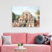 Theatrisch optreden in de Saint-Laurent Canvas Afdruk (Insitu (Woonkamer))