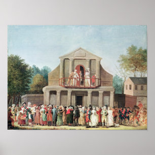 Theatrisch optreden in de Saint-Laurent Poster
