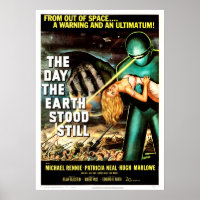 Theatrisch poster - De dag waarop de aarde nog tro