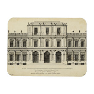 Theatrische stijlgevel van Colen Campbell Magneet