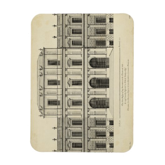 Theatrische stijlgevel van Colen Campbell Magneet (Verticaal)