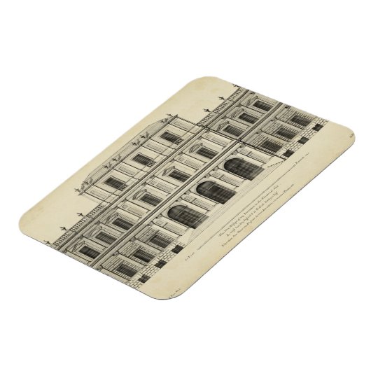 Theatrische stijlgevel van Colen Campbell Magneet (Linkerzijde)