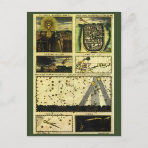 Theatrum Cometicum Kometen van Stanislaw Lubieniec Briefkaart